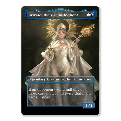 Blue Full Art MTG Template