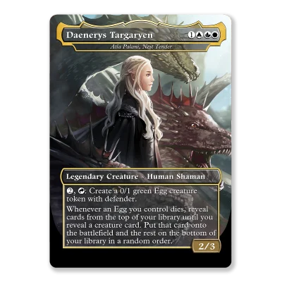 Gold Full Art MTG Template