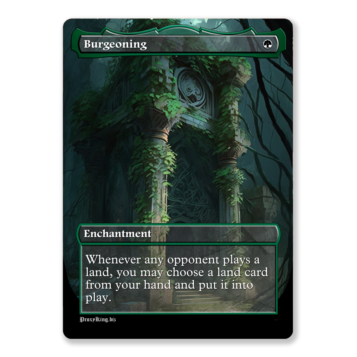 Green Full Art MTG Template