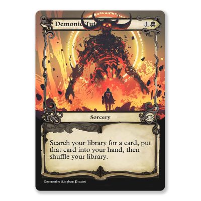 Demonic Tutor 2 | Adventure Custom MTG Proxy Card