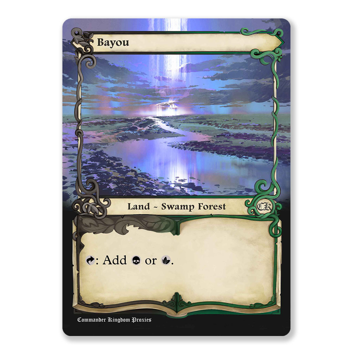 Bayou | Dual Land | Adventure Custom MTG Proxy Card