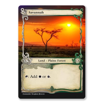 Savannah | Dual Land | Adventure Custom MTG Proxy Card