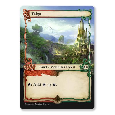 Taiga | Dual Land | Adventure Custom MTG Proxy Card
