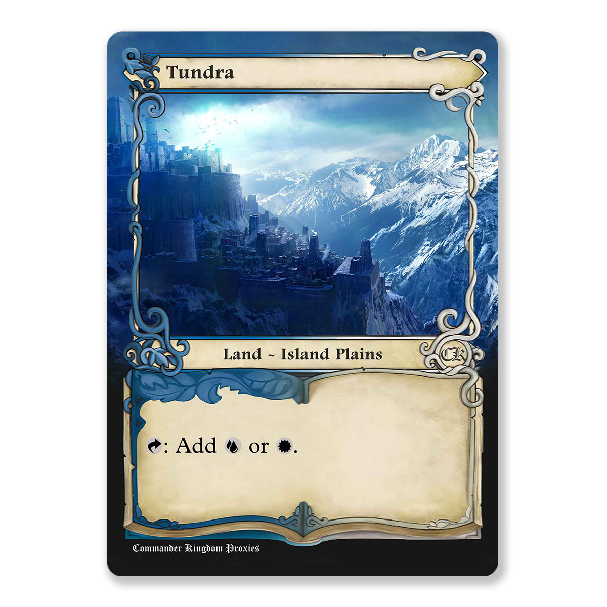 Tundra | Dual Land | Adventure Custom MTG Proxy Card