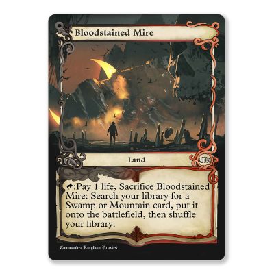 Bloodstained Mire | Fetch Land | Adventure Custom MTG Proxy Card