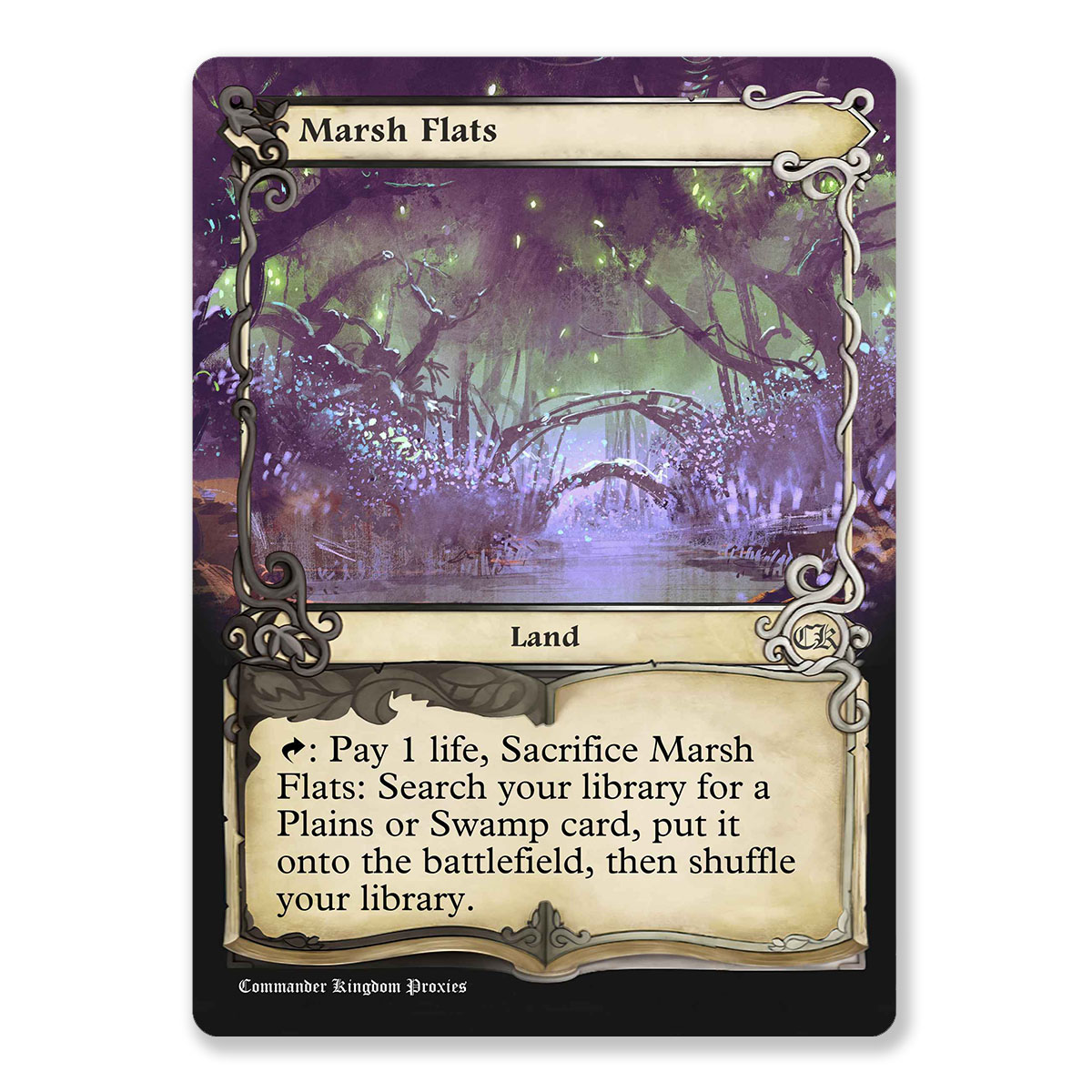 Marsh Flats | Fetch Land | Adventure Custom MTG Proxy Card