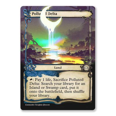Polluted Delta | Fetch Land | Adventure Custom MTG Proxy Card