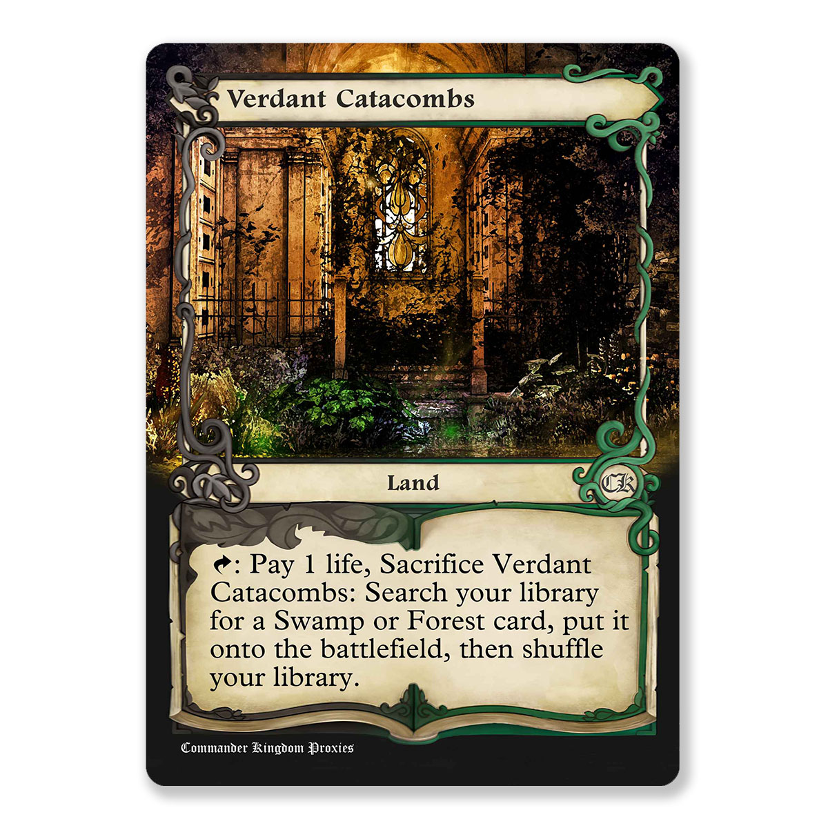 Verdant Catacombs | Fetch Land | Adventure Custom MTG Proxy Card