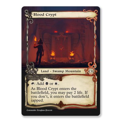 Blood Crypt | Shock Land | Adventure Custom MTG Proxy Card
