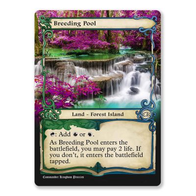 Breeding Pool | Shock Land | Adventure Custom MTG Proxy Card