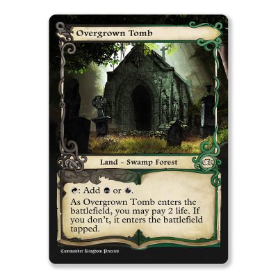 Overgrown Tomb | Shock Land | Adventure Custom MTG Proxy Card