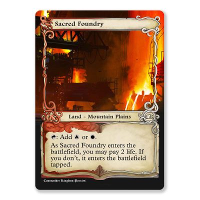 Sacred Foundry | Shock Land | Adventure Custom MTG Proxy Card