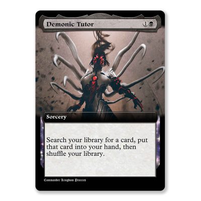 Demonic Tutor | Box Topper Custom MTG Proxy Card