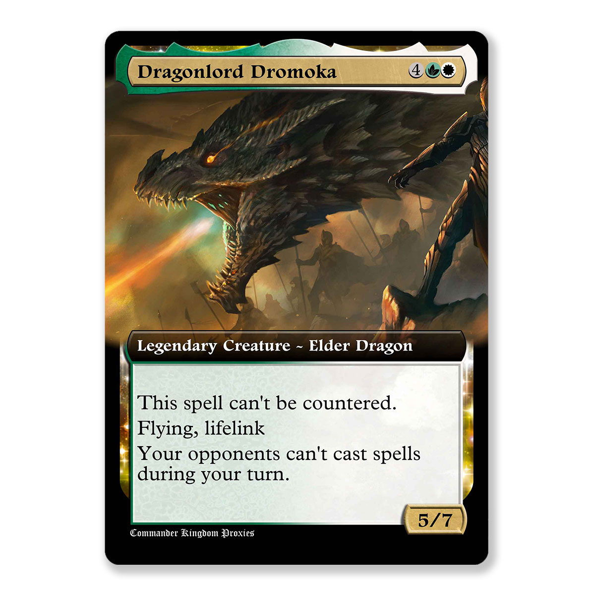 Dragonlord Dromoka | Box Topper Custom MTG Proxy Card