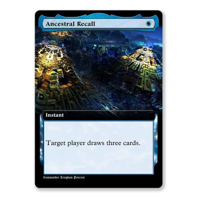 Ancestral Recall | Power 9 | Box Topper Custom MTG Proxy Card