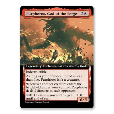 Purphoros, God of the Forge | Box Topper Custom MTG Proxy Card