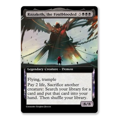 Razaketh, the Foulblooded | Box Topper Custom MTG Proxy Card