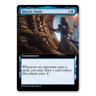 Rhystic Study | Box Topper Custom MTG Proxy Card