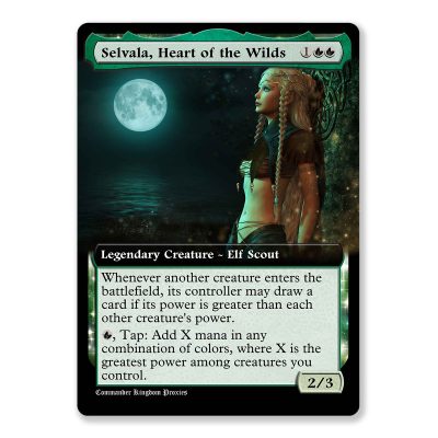 Selvala, Heart of the Wilds | Box Topper Custom MTG Proxy Card