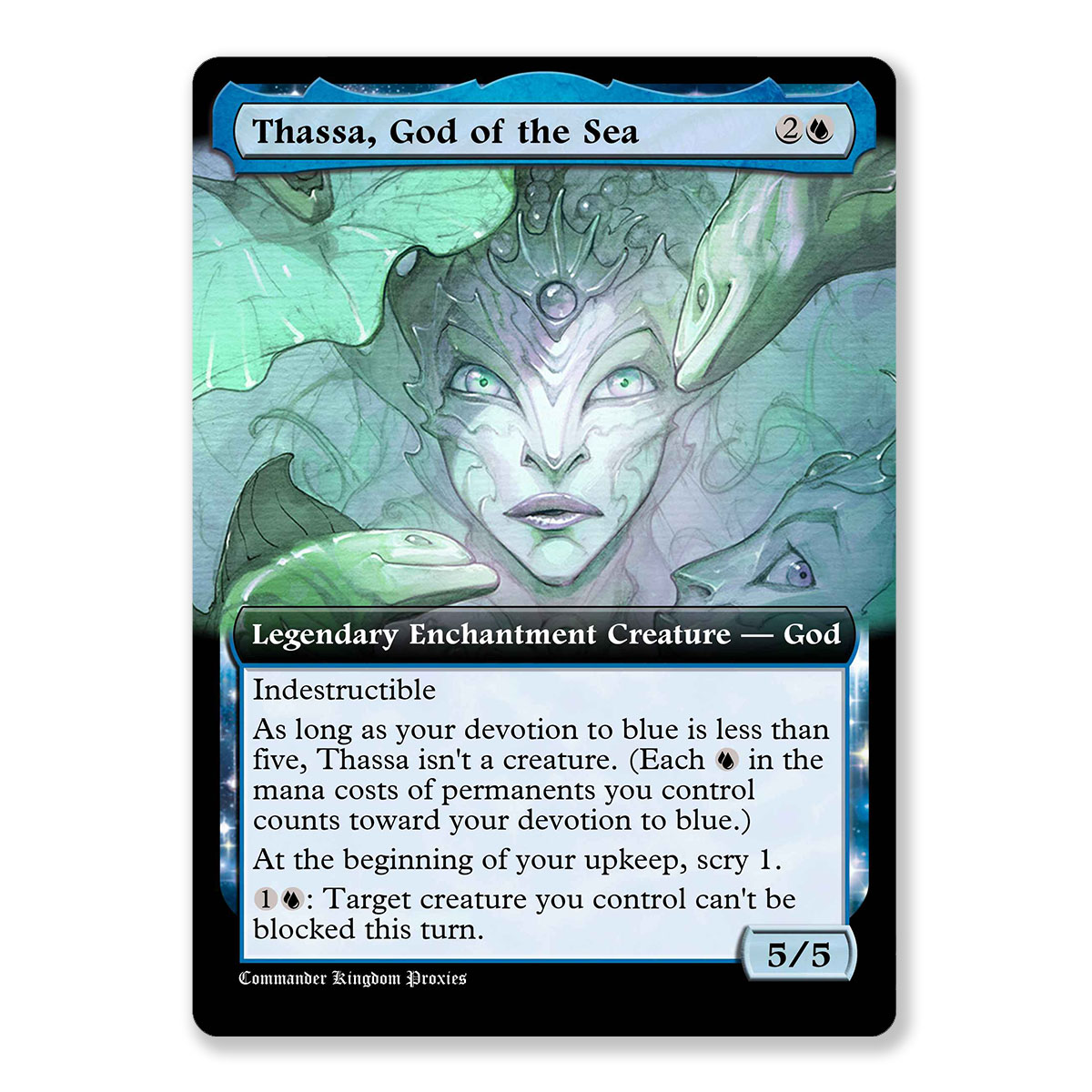 Thassa God of the Sea v2 | Box Topper Custom MTG Proxy Card