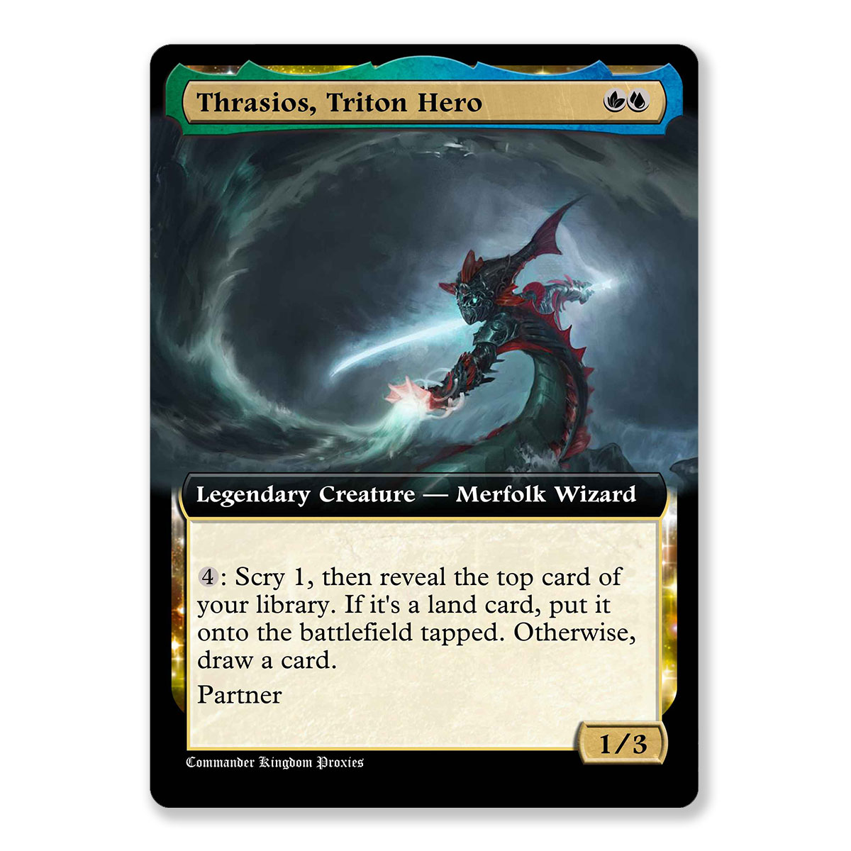 Thrasios, Titan Hero | Box Topper Custom MTG Proxy Card