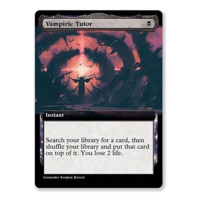 Vampiric Tutor | Box Topper Custom MTG Proxy Card