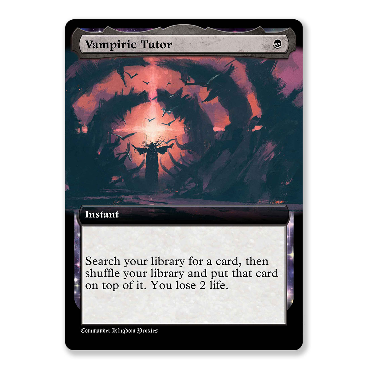 Vampiric Tutor | Box Topper Custom MTG Proxy Card