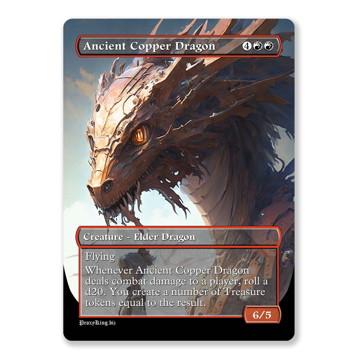Ancient Copper Dragon | Full Art Custom MTG Proxy Card