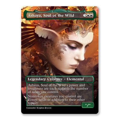 Ashaya Soul of the Wild | Full Art Custom MTG Proxy Card
