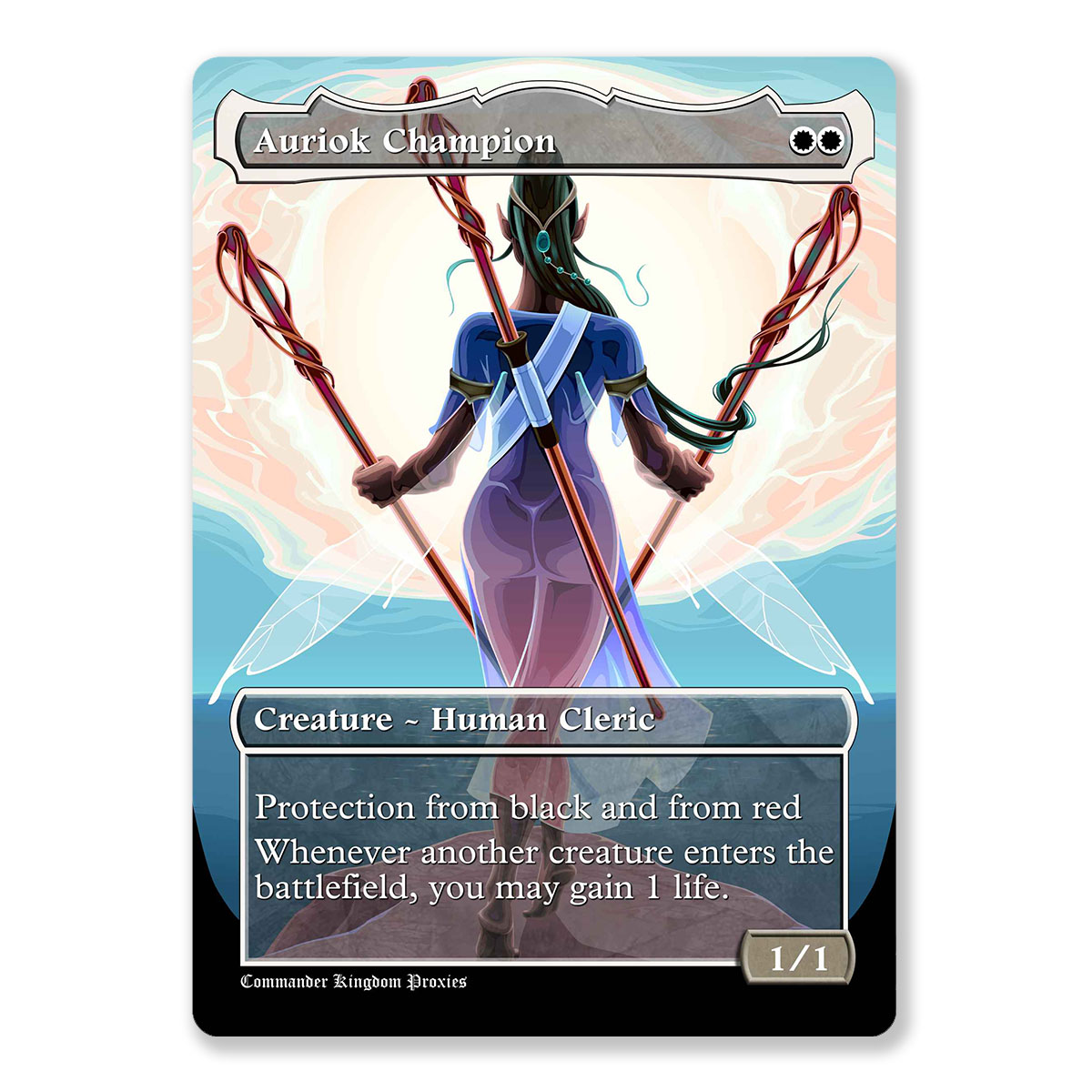 Auriok Champion | Full Art Custom MTG Proxy Card