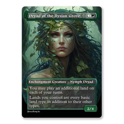 Dryad of the Ilysian Grove 2 | Full Art Custom MTG Proxy Card