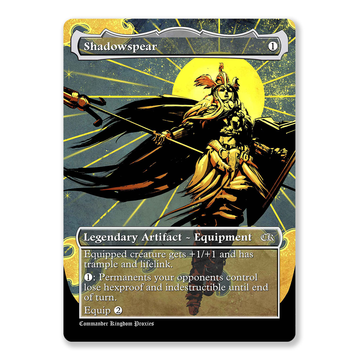 Shadowspear | Full Art Custom MTG Proxy Card