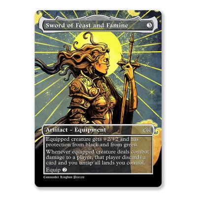 Sword Feast and Famine | Full Art Custom MTG Proxy Card