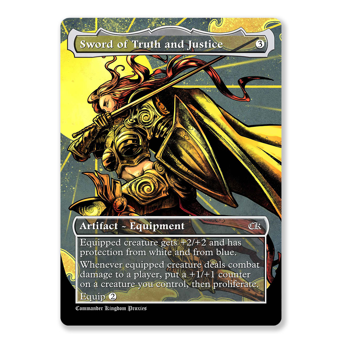 Sword of Truth and Justice | Full Art Custom MTG Proxy Card