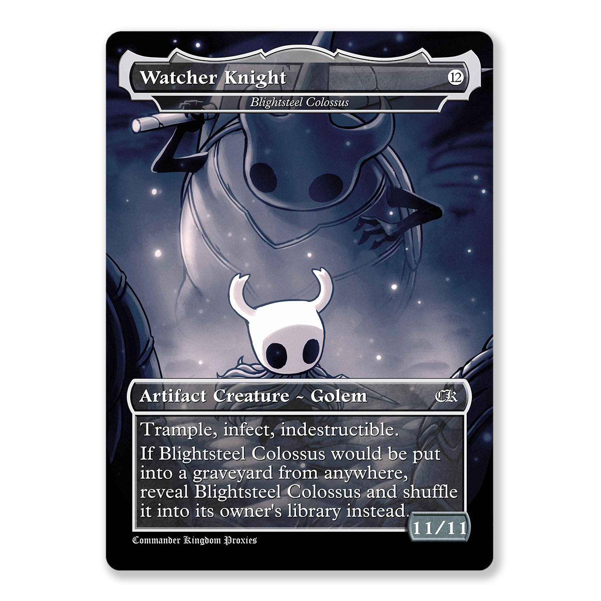 Watcher Knight - Blightsteel Colossus | Hollow Knight | Full Art Custom MTG Proxy Card