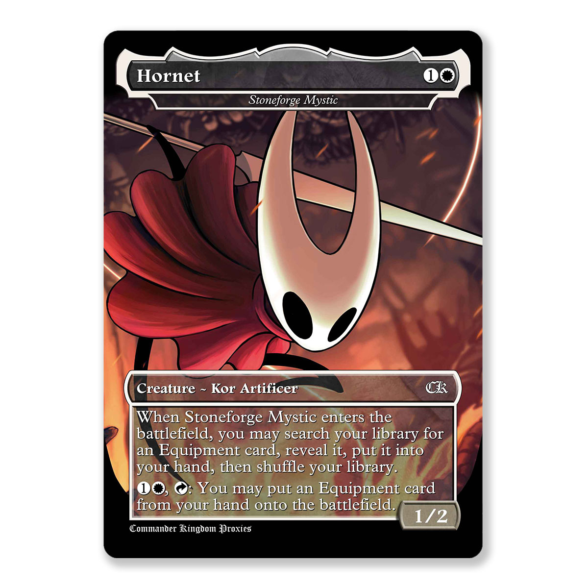 Hornet - Stoneforge Mystic | Hollow Knight | Full Art Custom MTG Proxy Card