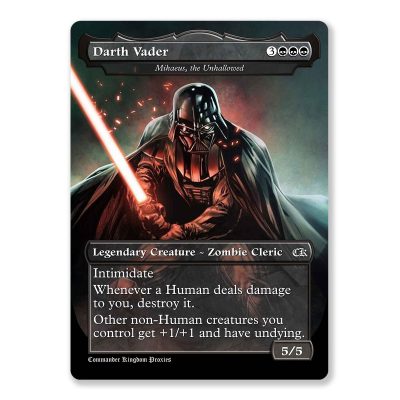 Darth Vader - Mikeaus, the Unhallowed | Star Wars | Full Art Custom MTG Proxy Card