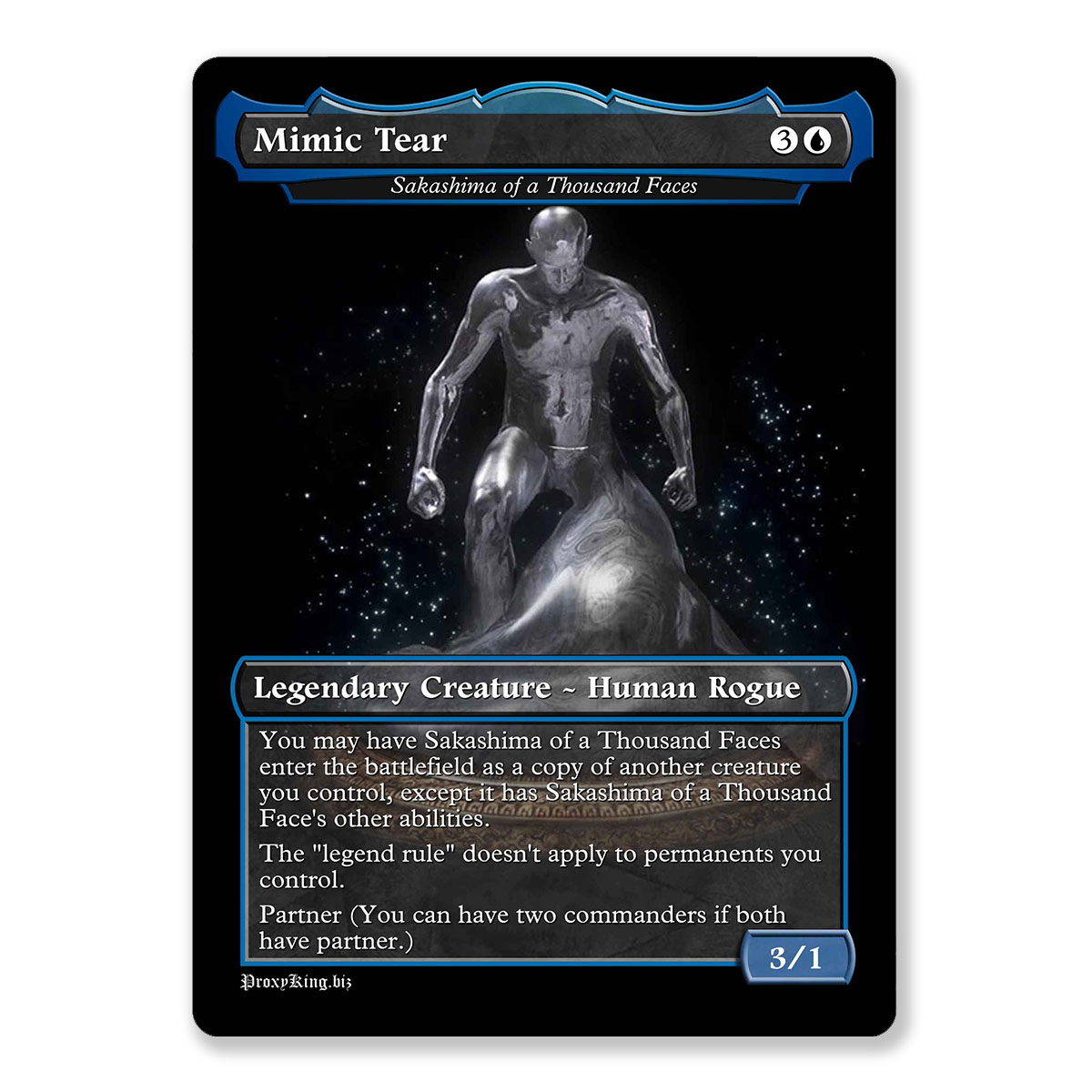 Mimic Tear - Sakashima of a Thousand Faces | Elden Ring | Full Art Custom MTG Proxy Card
