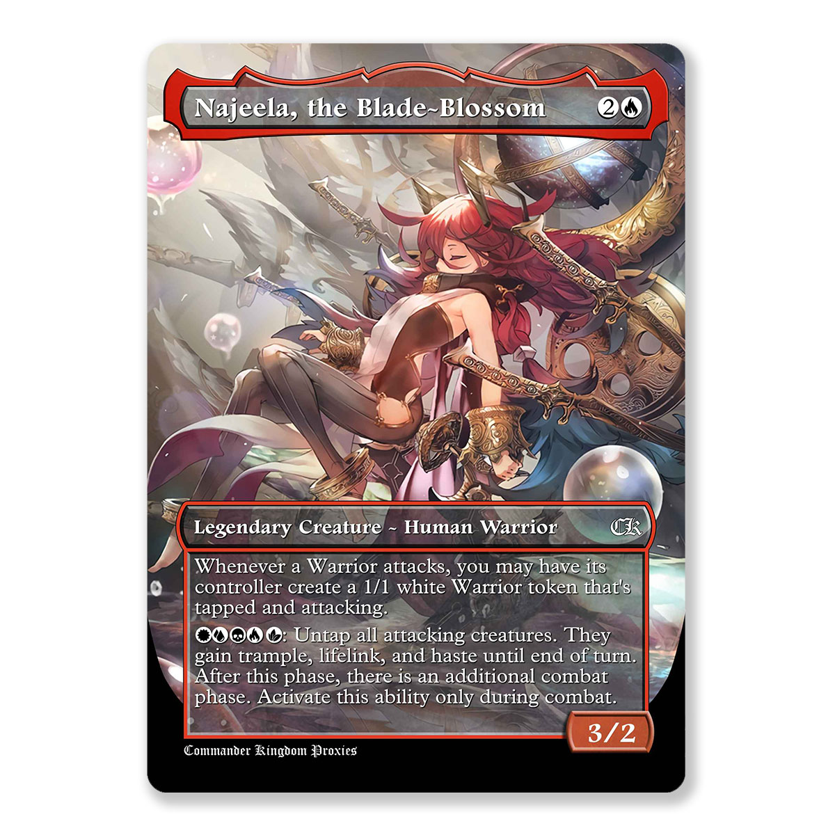 Najeela, the Blade-Blossom | Full Art Custom MTG Proxy Card