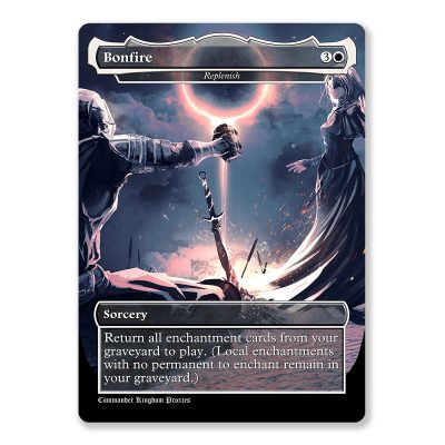 Bonfire - Replenish | Dark Souls | Full Art Custom MTG Proxy Card