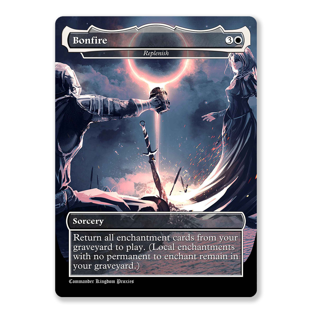 Bonfire - Replenish | Dark Souls | Full Art Custom MTG Proxy Card