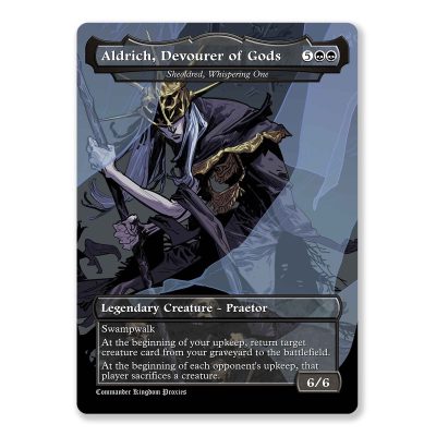 Aldrich, Devourer of Gods - Sheoldred, Whispering One | Dark Souls | Full Art Custom MTG Proxy Card