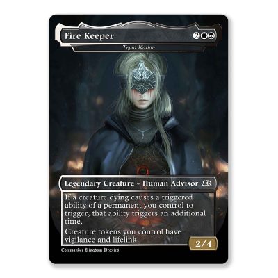 Fire Keeper - Teysa Karlov | Dark Souls | Full Art Custom MTG Proxy Card