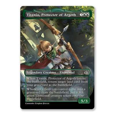Titania, Protector of Argoth | Full Art Custom MTG Proxy Card