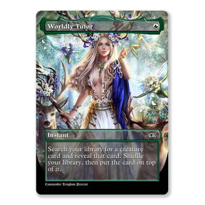Worldly Tutor | Full Art Custom MTG Proxy Card
