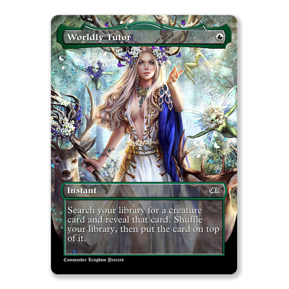 Worldly Tutor | Full Art Custom MTG Proxy Card