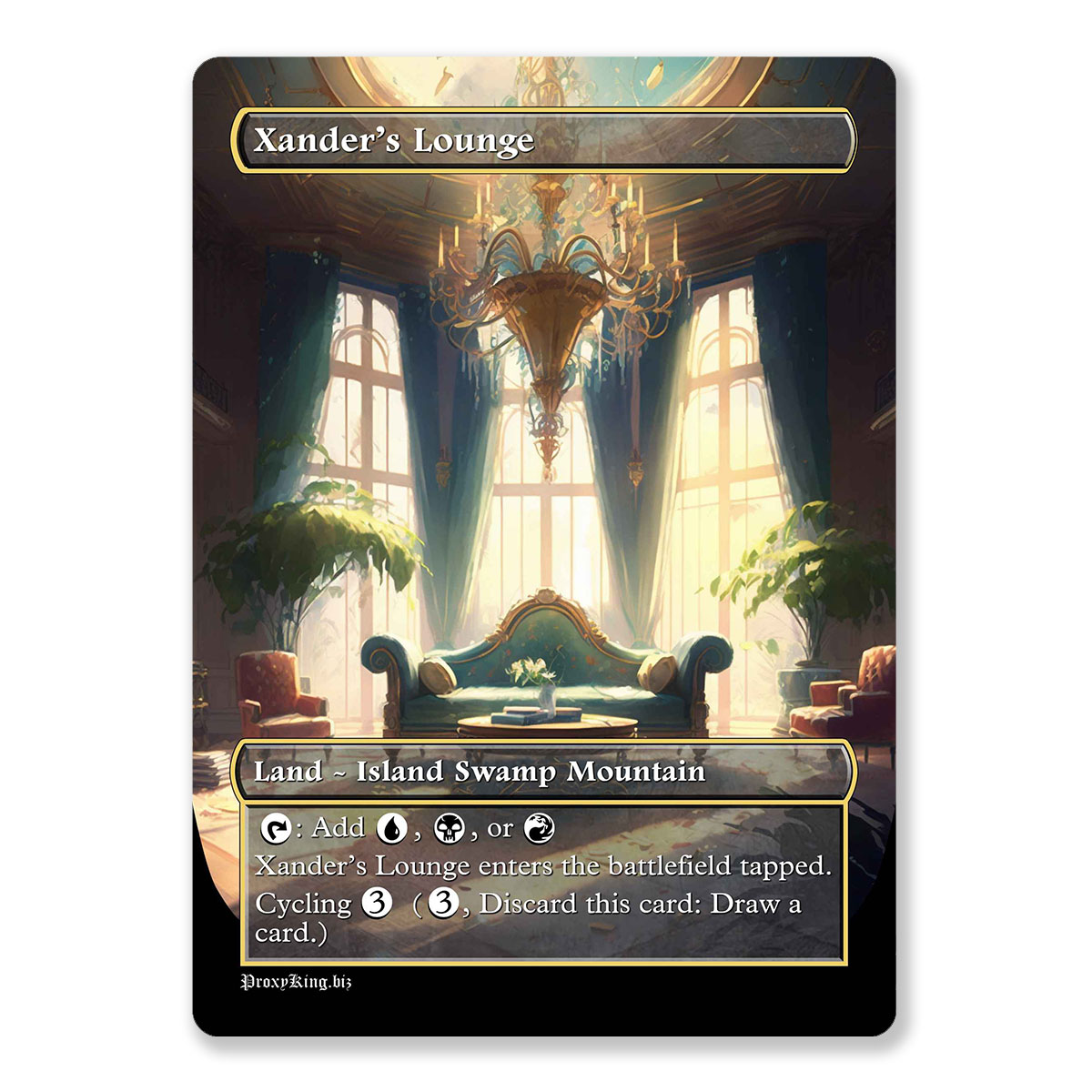 Xanders Lounge | Full Art Custom MTG Proxy Card