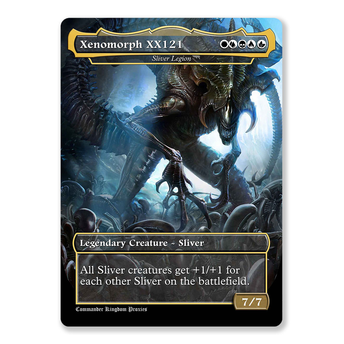 Xenomorph XX121 - Sliver Legion | Full Art Custom MTG Proxy Card