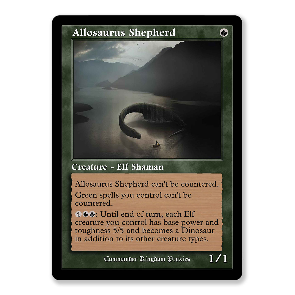 Allosaurus Shepherd | Vintage Custom MTG Proxy Card