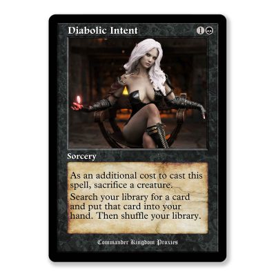 Diabolic Intent | Vintage Custom MTG Proxy Card